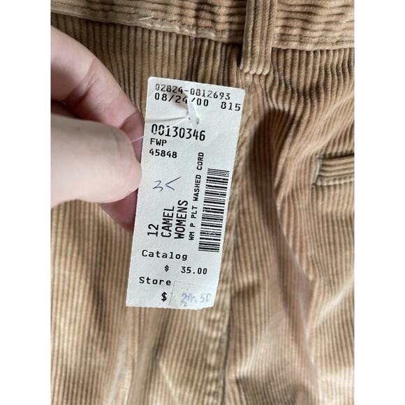 NEW Vintage Lands End Corduroy Pants Womens 30x33 12P Petite Brown High Rise NWT - Picture 14 of 16